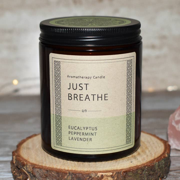 JUST BREATHE Aromatherapiekerze, Raps- und Kokosnusswachs, für den Großhandel von Econua