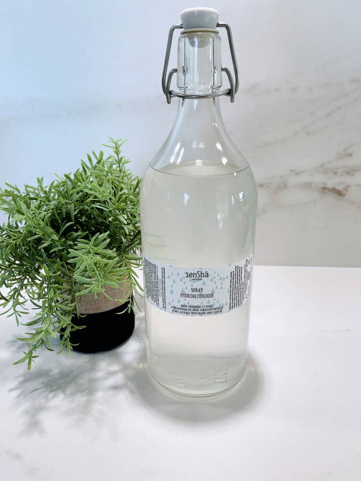 Vrac Spray Hydroalcoolique 1L pour la vente par SenShâ Cosmetics Sàrl