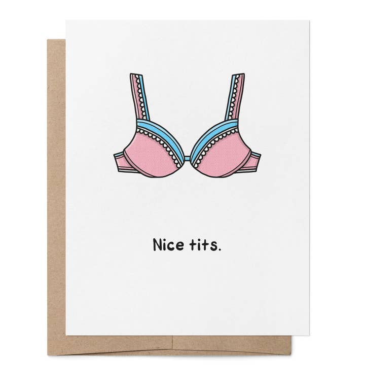 That Queer Card Co - Wholesale Everyday Greeting Card - Nice Tits Greeting Card Transgender LGBTQ+ Greeting Card