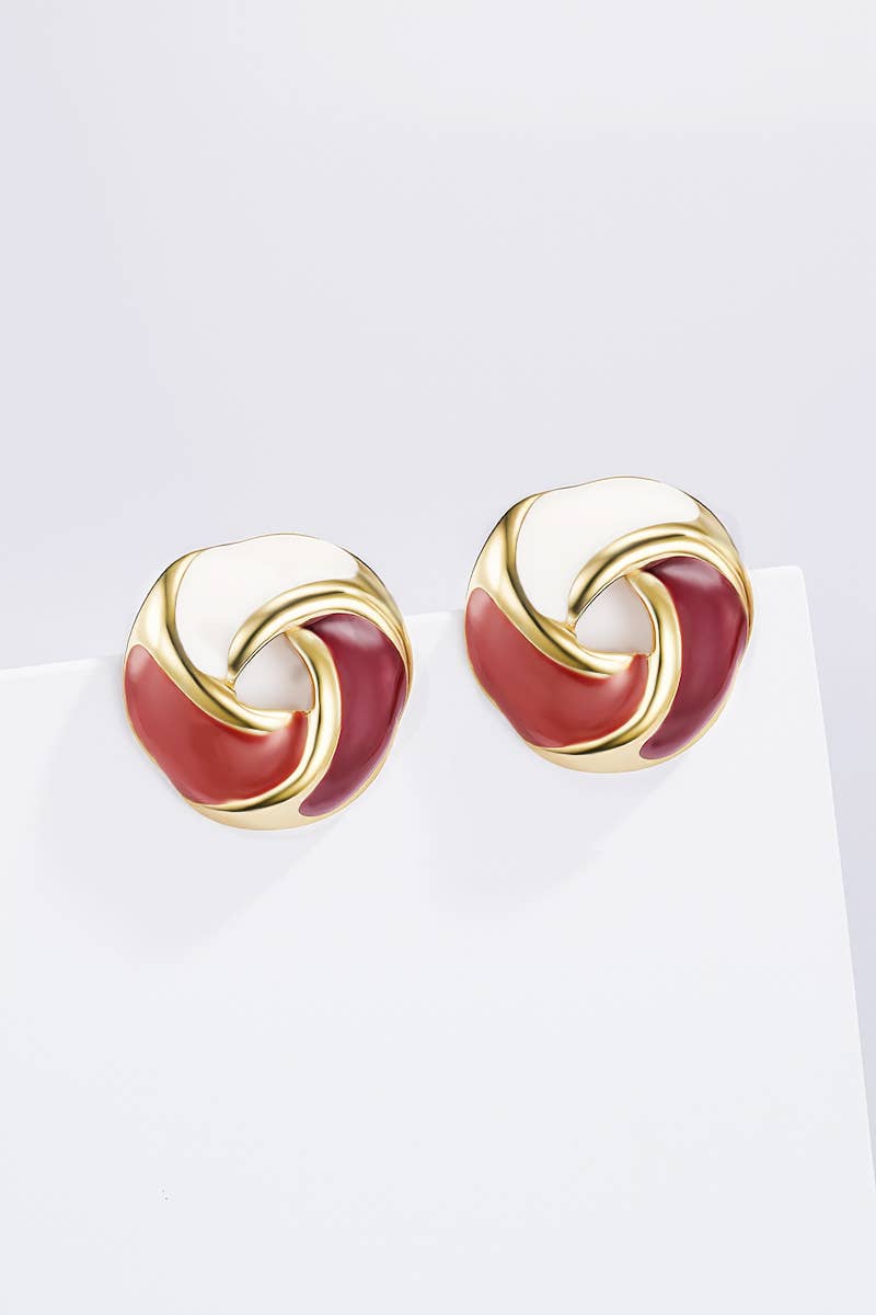 Gold Stainless steel earrings 124RX201 for wholesale on Faire2