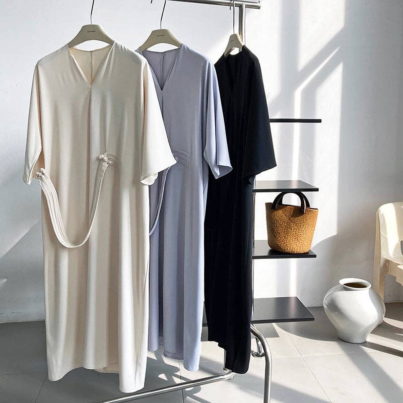 Marayn - Vente Robe – femme - 2025 NOUVELLE Robe Noeud Élégante Moderne Chic Touche Chinoise73