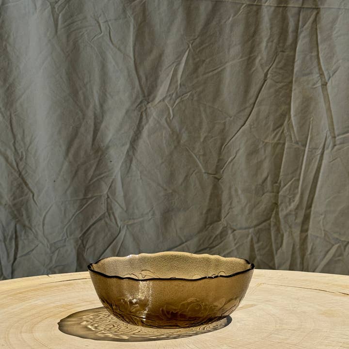 Office Objets - Wholesale Decorative Plate/Dish/Bowl - Vintage smoked glass dish16