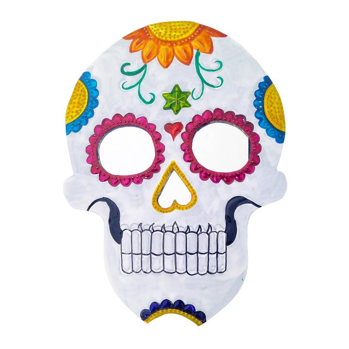 Tin Day of the Dead Catrin Mirror for wholesale by Sedona Spirit