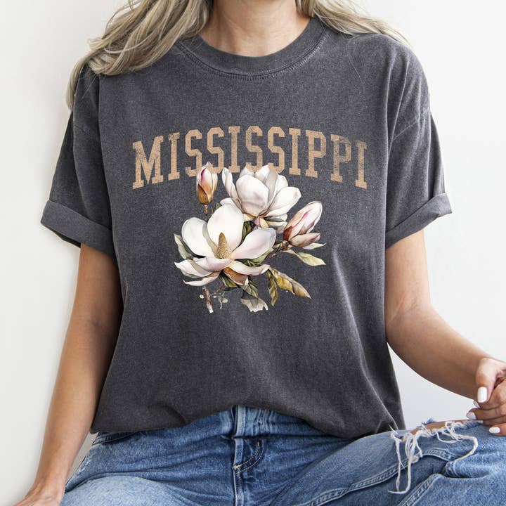 Mississippi State Flower T-shirt for wholesale by Refinery Number One LLC