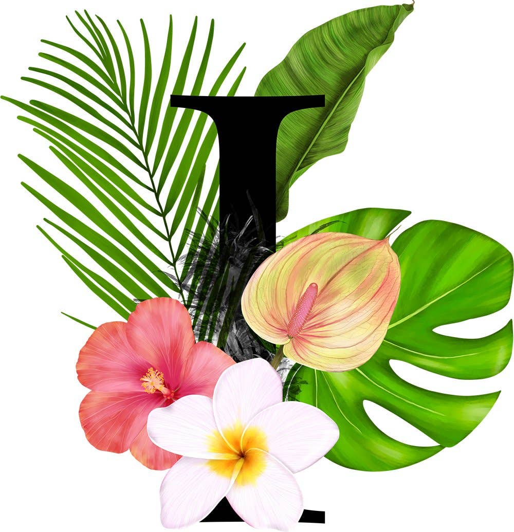 Mason Jar Merchant – Großhandel Trinkglas/Tasse – Einmachglas-Tumbler mit tropischem Monogramm8