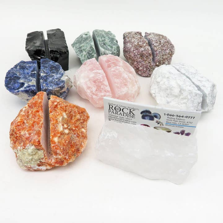 Rock Paradise - Wholesale Business Card Holder - Natural Stone Crystal Business Card Holder - Large