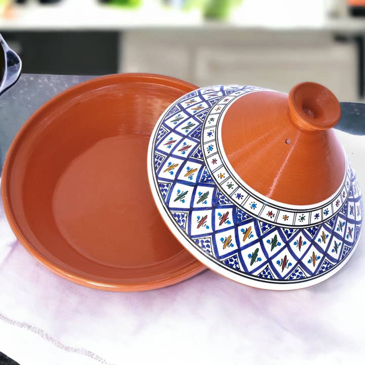 Kamsah – Engroshandel Gryde – Bohemian Classic Blå Stor Tagine Pot