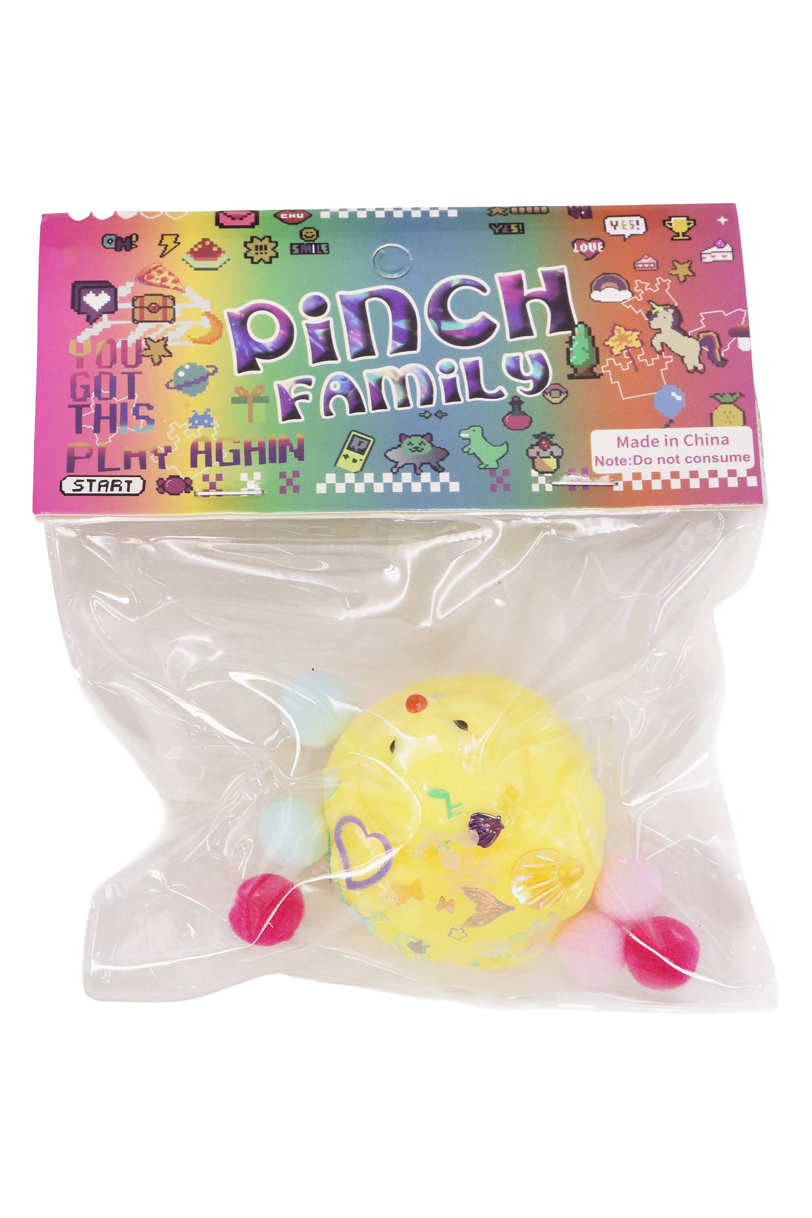 AS SHOWN Baby Chicks Glitter Sticky Mochi Squishy Bag for wholesale on Faire5