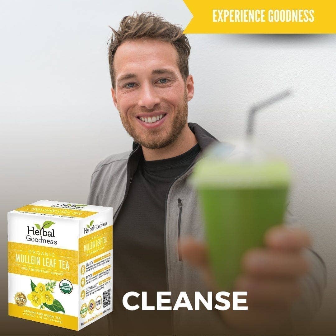 Herbal Goodness - Wholesale Health/Detox Tea - Mullein Leaf Tea - Organic 24/2g - Lung & Respiratory Support - Herbal Goodness6