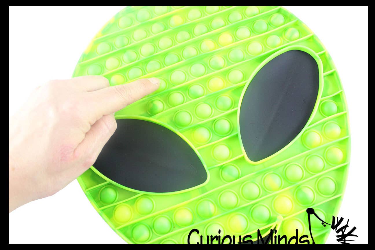 Curious Minds Toys - Wholesale Fidget Toy - Kids - 1 Jumbo Alien Bubble Pop Fidget Toy - Silicone Push Poke Bub6