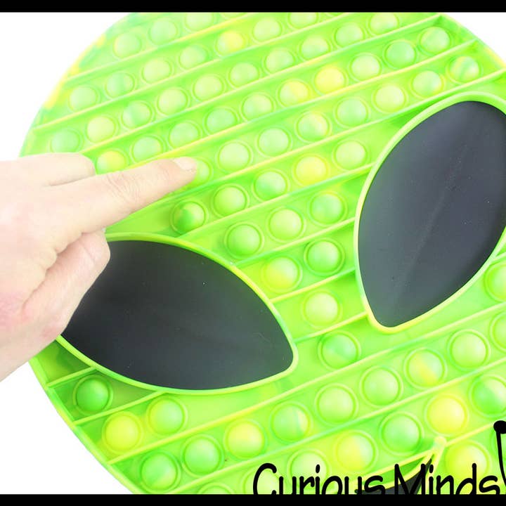Curious Minds Toys - Wholesale Fidget Toy - Kids - 1 Jumbo Alien Bubble Pop Fidget Toy - Silicone Push Poke Bub6