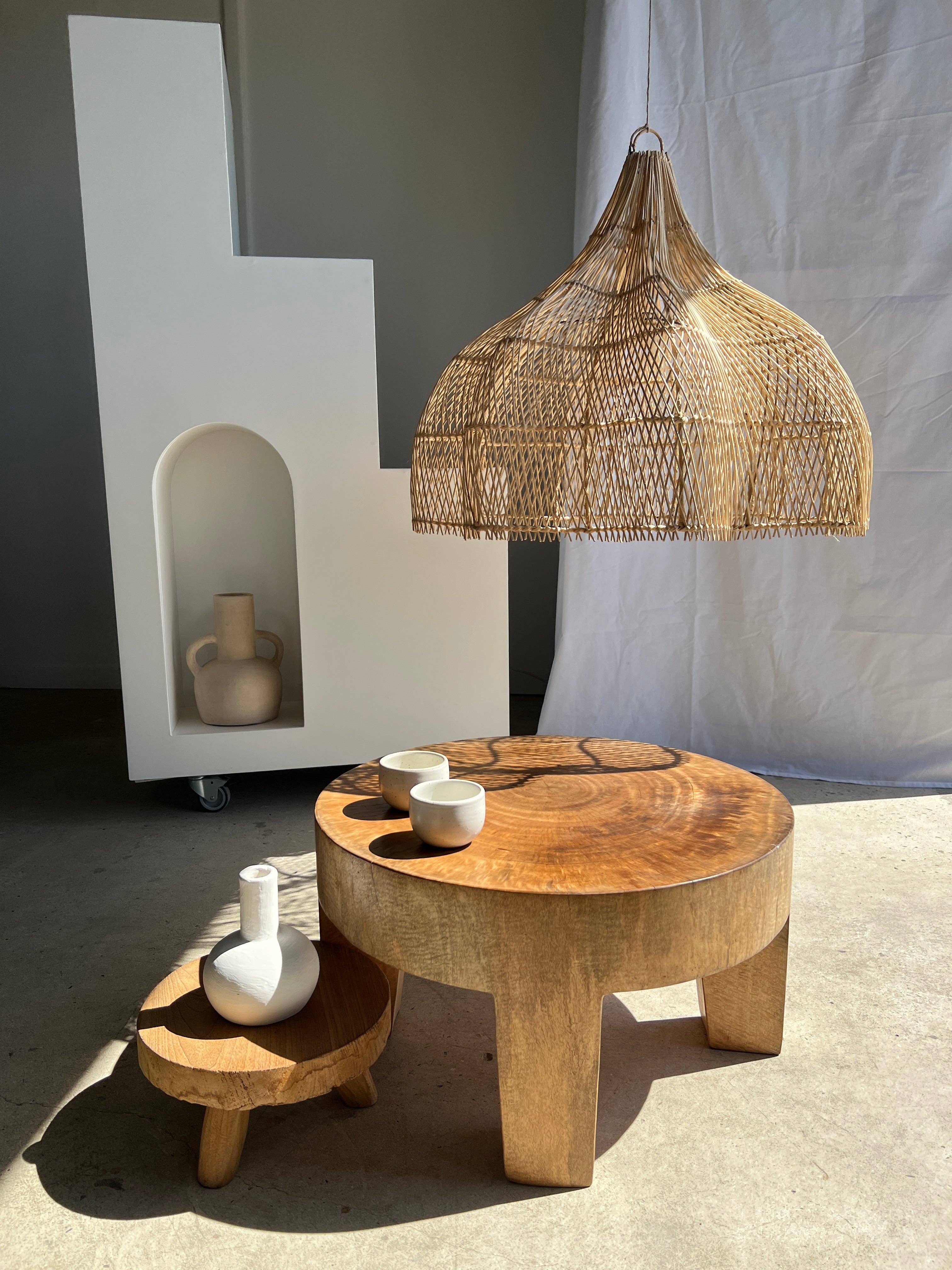 Office Objets - Wholesale Chandelier/Hanging Light - Pendant light, flower-shaped rattan fixture, tulip, corolla H:80cm D80cm83