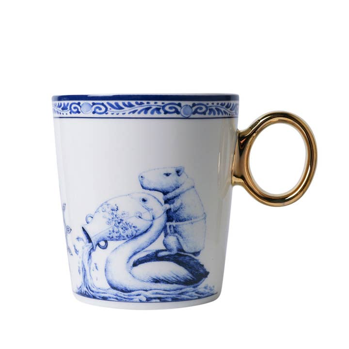 Mug Zodiac Sign Aquarius for wholesale by Heinen Delfts Blauw