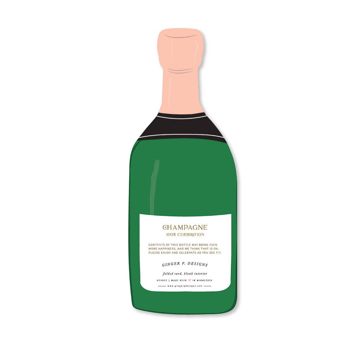 Ginger P. Designs - Wholesale Congratulations Card - A Toast To You Champagne Congratulations Greeting Card1