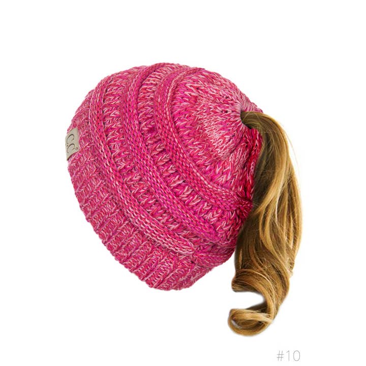 Hana - Wholesale Beanie - Kids - C.C Kids Four Tone Ponytail Beanie