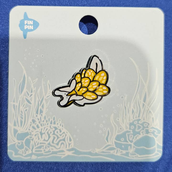Opalescent nudibranch pin for wholesale by Fin Pin Shop