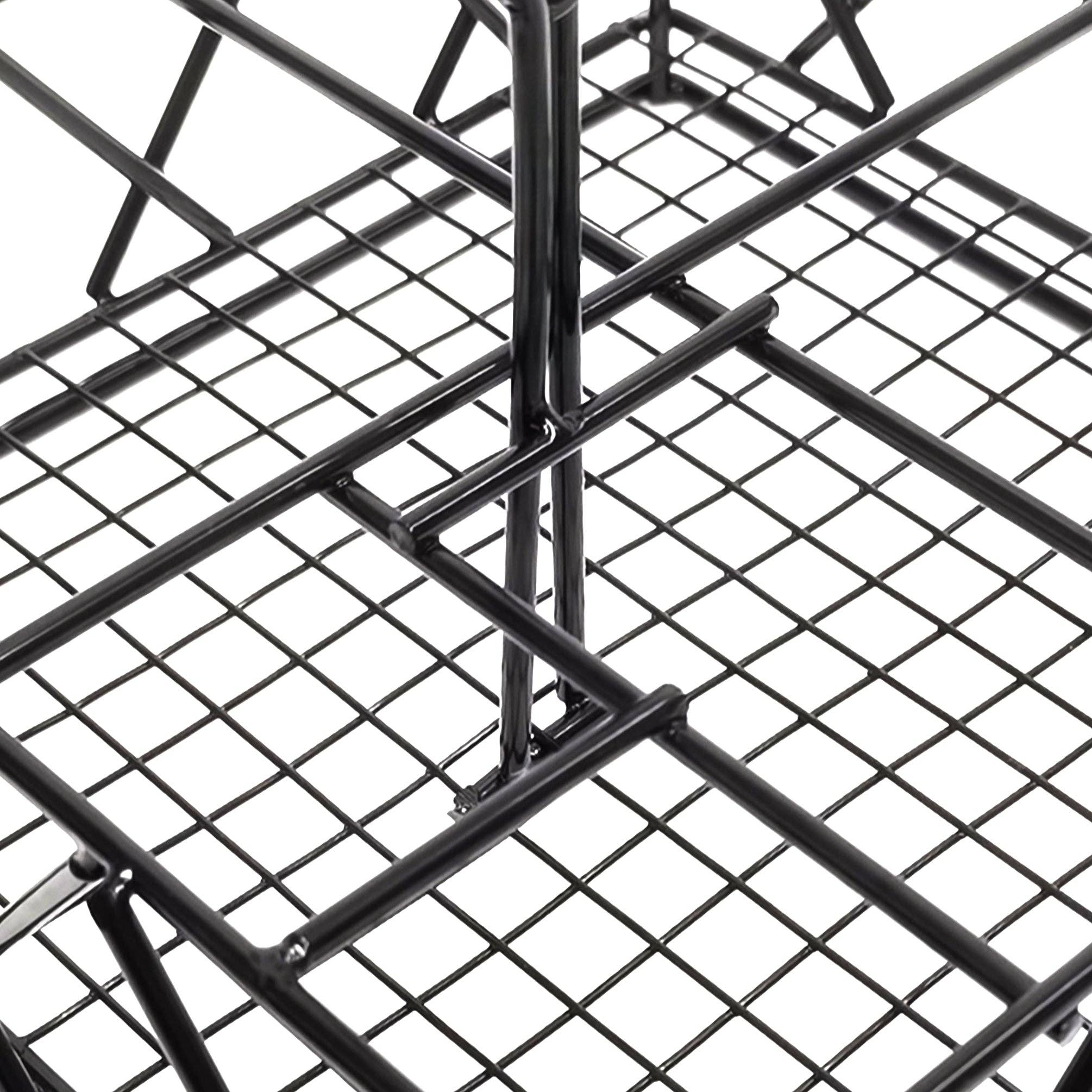 FIXTUREDISPLAYS - Wholesale Sausjes/dipschaal - 8X8X7" Draad Condiment Caddy Tafelblad Zout Peper Ketchup Fles Organizer 1969410