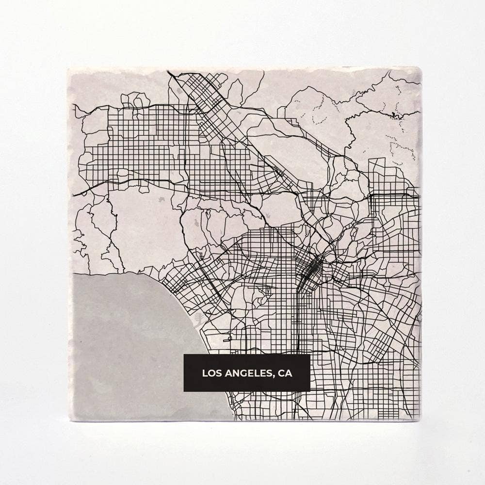 Versatile Coasters - Wholesale Coasters - Los Angeles Modern Map Coasters1