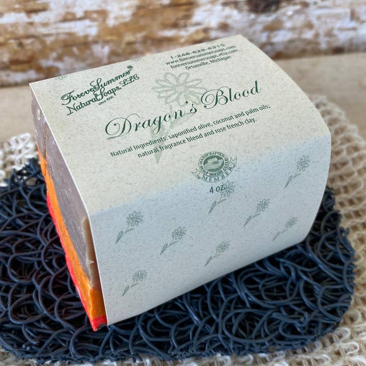 Dragon's Blood Olive Oil Soap for wholesale by Forever Summer Natural Soaps