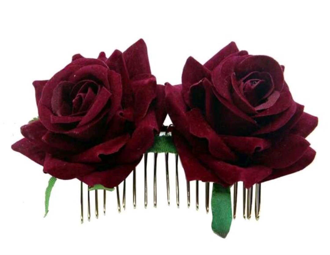 Wild & Free - Vendita all'ingrosso Forcine per capelli - Bella peineta sevillana in stile flamenco con rose8