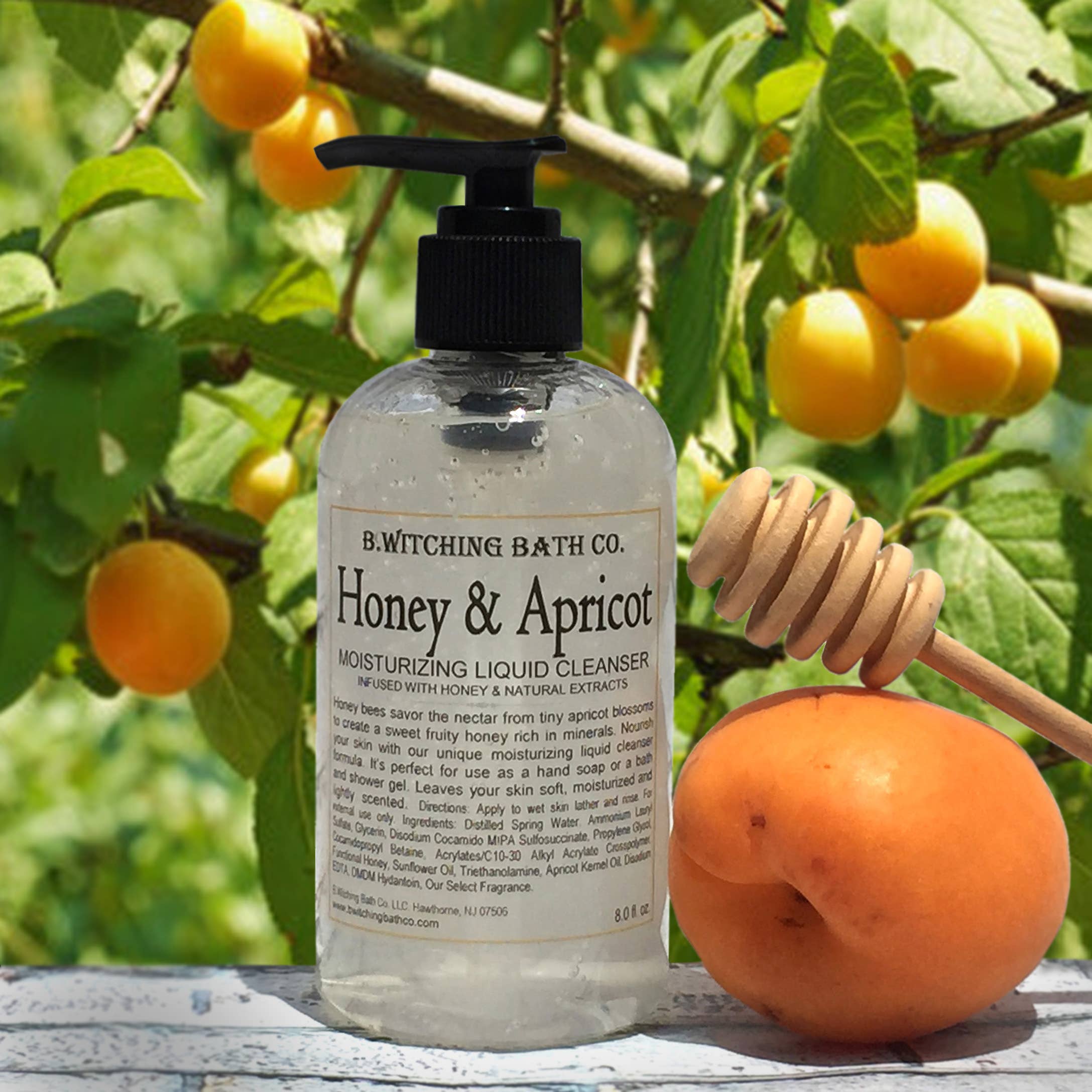 B. Witching Bath Co. - Wholesale Body Wash/Shower Gel - Honey & Apricot Moisturizing Liquid Cleansers 8oz3