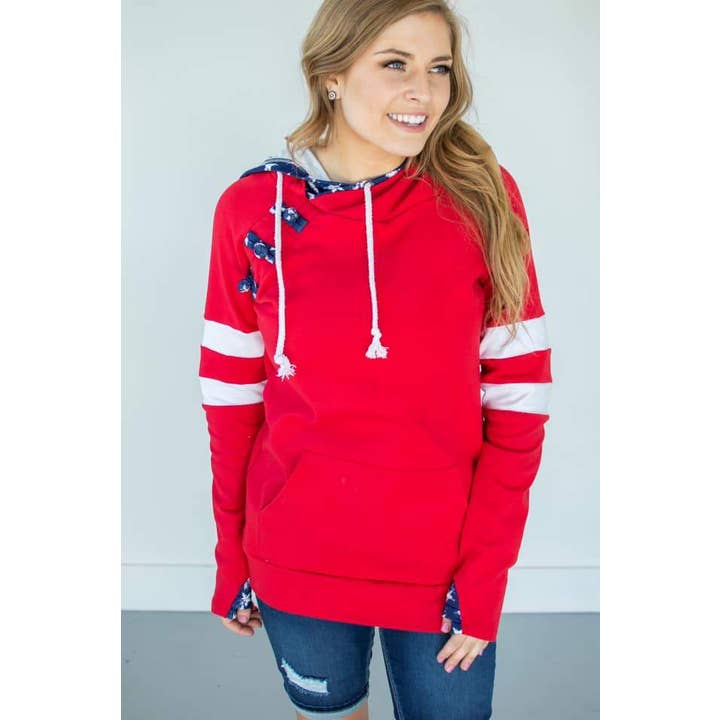 Star Spangled Varsity Hoodie for wholesale by Rogue Society Apparel®️