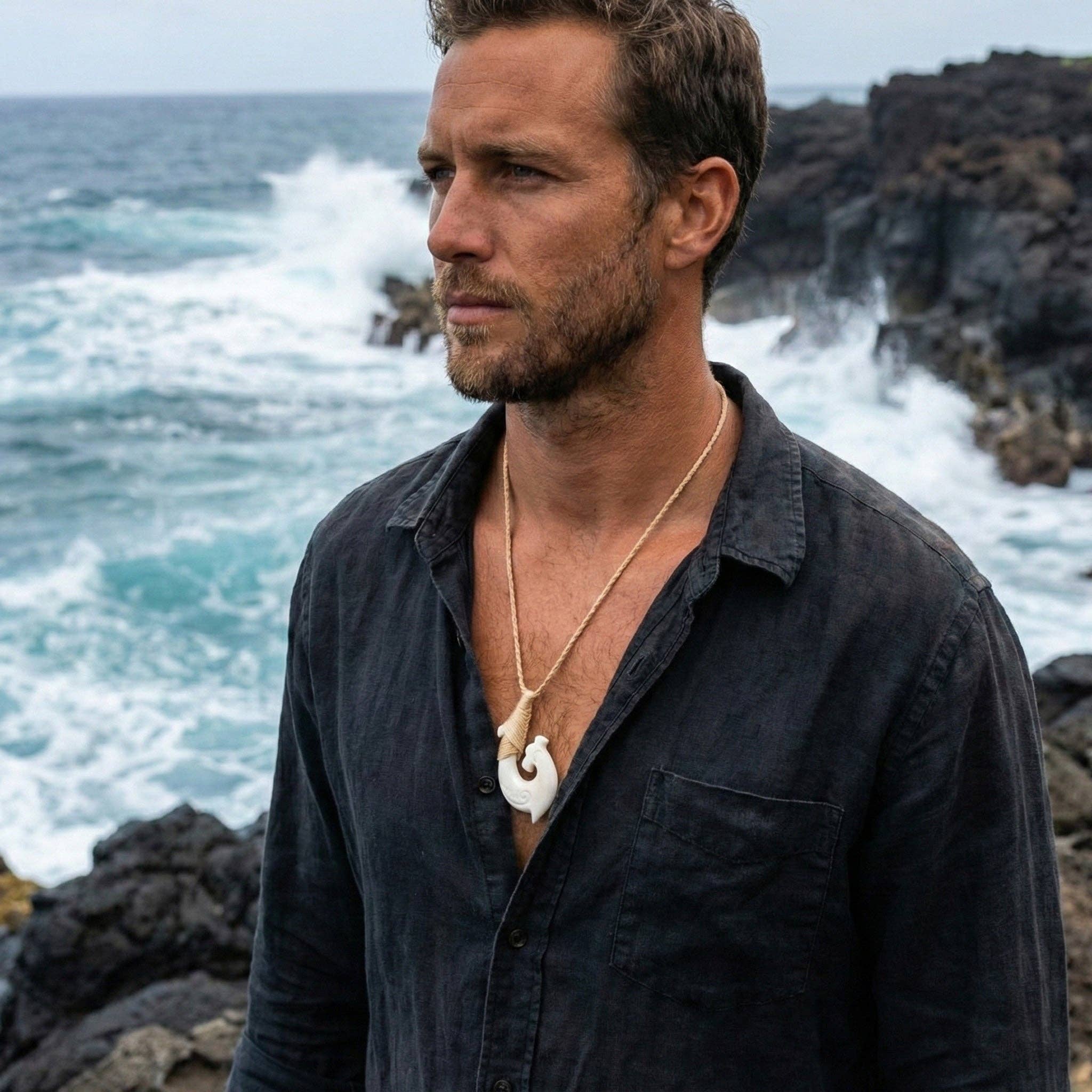 Bali Necklaces - Wholesale Pendant/Charm Necklace - Hammerhead Hei Matau Hook3