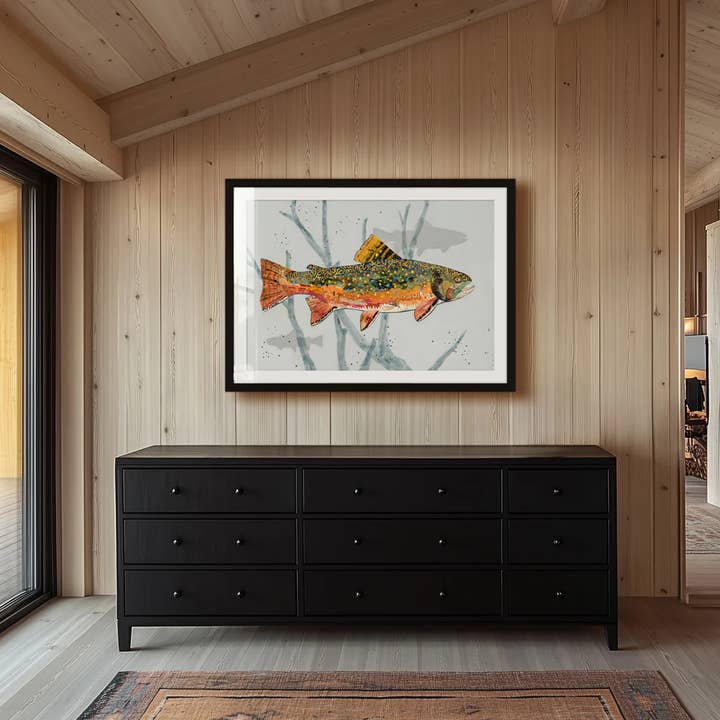 Impression d'art | Décoration murale sur l'omble de fontaine | SPECKLED PRINCE pour la vente par Dolan Geiman