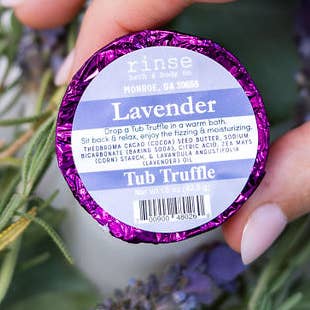 Tub Truffle Lavender | Cocoa Butter Bath Bomb | Relaxing for wholesale by Rinse Bath Body Inc