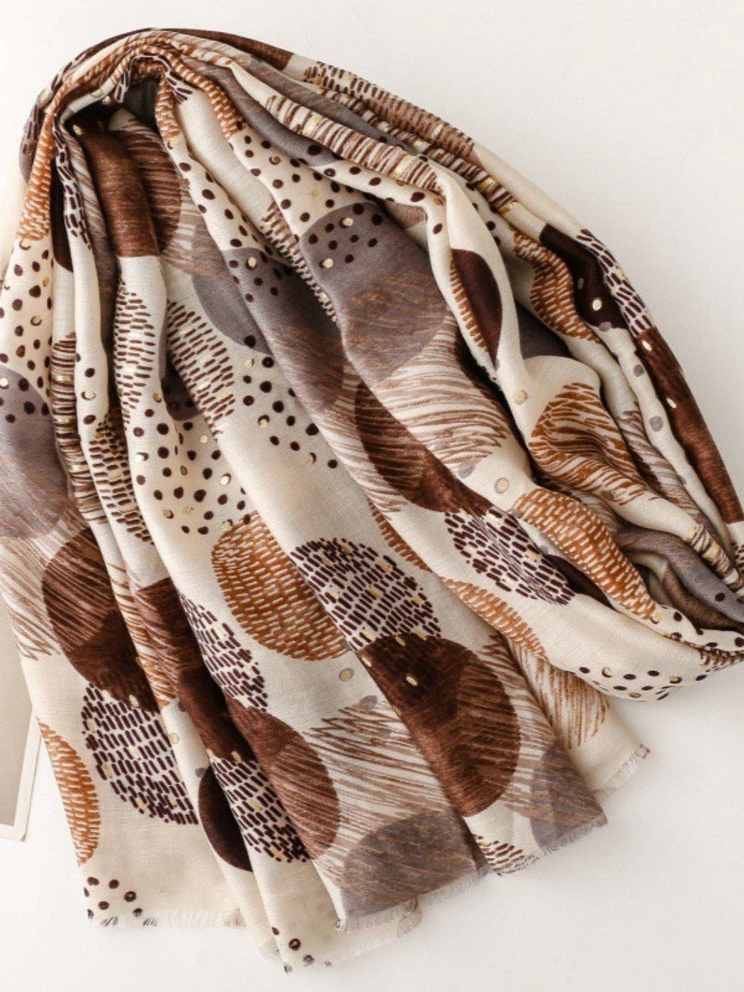 Funkyrel® Atzbranding Limited - Venta al por mayor Bufanda - Mujer - Scarvii - Pañuelo de Estampado Geométrico Retro Suave - 4 Colores5