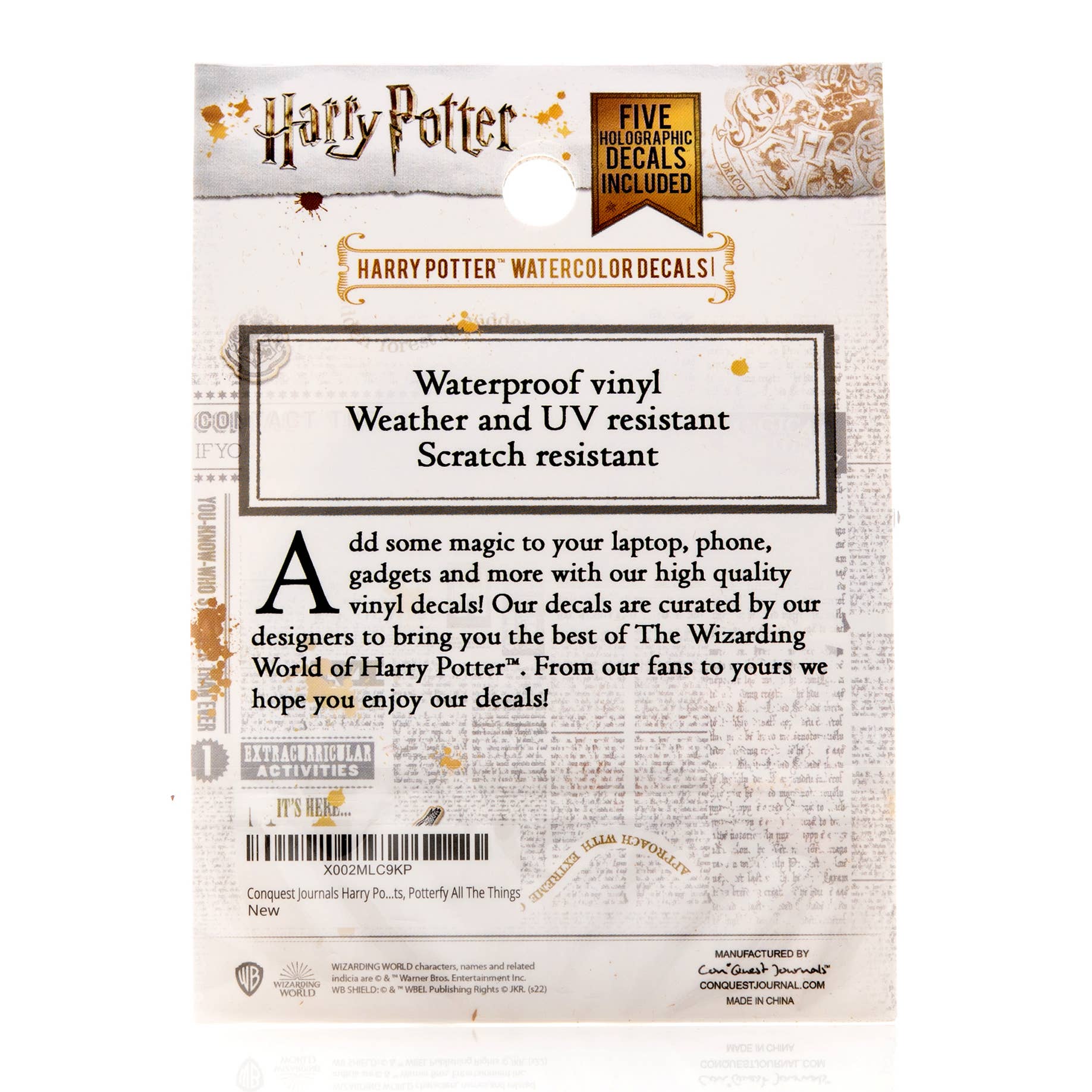 Conquest Journals - Wholesale Sticker - Harry Potter Watercolor Decals (60-Pack)5