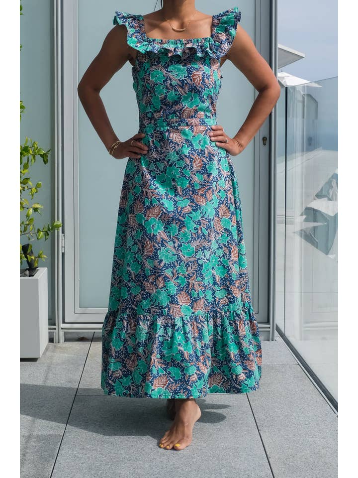 Arifah Studio - Wholesale Dress - Women's - Sari Dress - Turquoise Batik