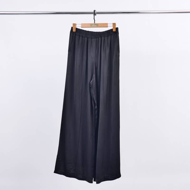 Cecile Wang - Wholesale Pants - Women's - Wide pants in satin viscose KD6706VS5