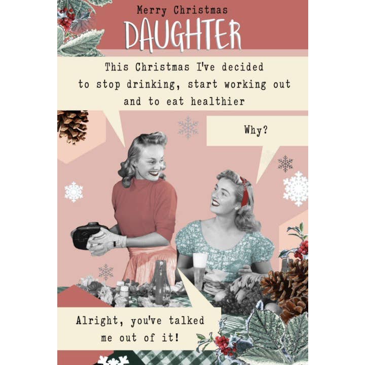 Tarjeta de Navidad Plateada para Hija para venta al por mayor de Quitting Hollywood