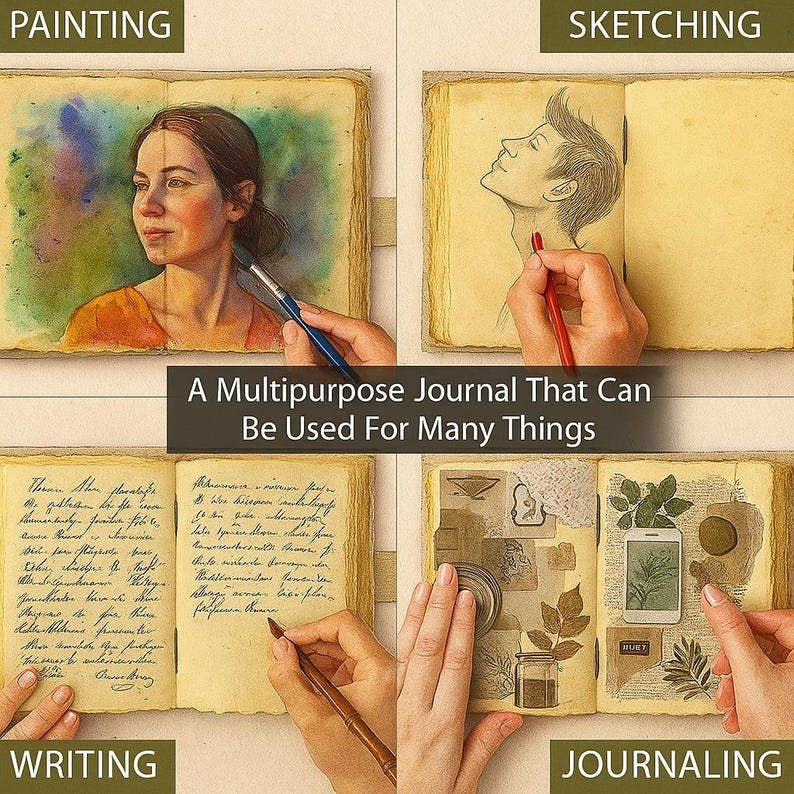 Leatherooze - Vente Journal intime - Journal en cuir fait main Livre des Ombres3