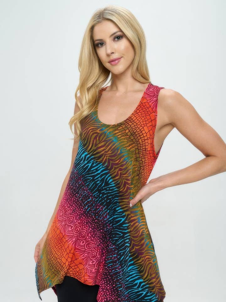 CC Wholesale Clothing - Wholesale Tunic - Women's - Plus Size Hit Shark Bite Hem Tank5