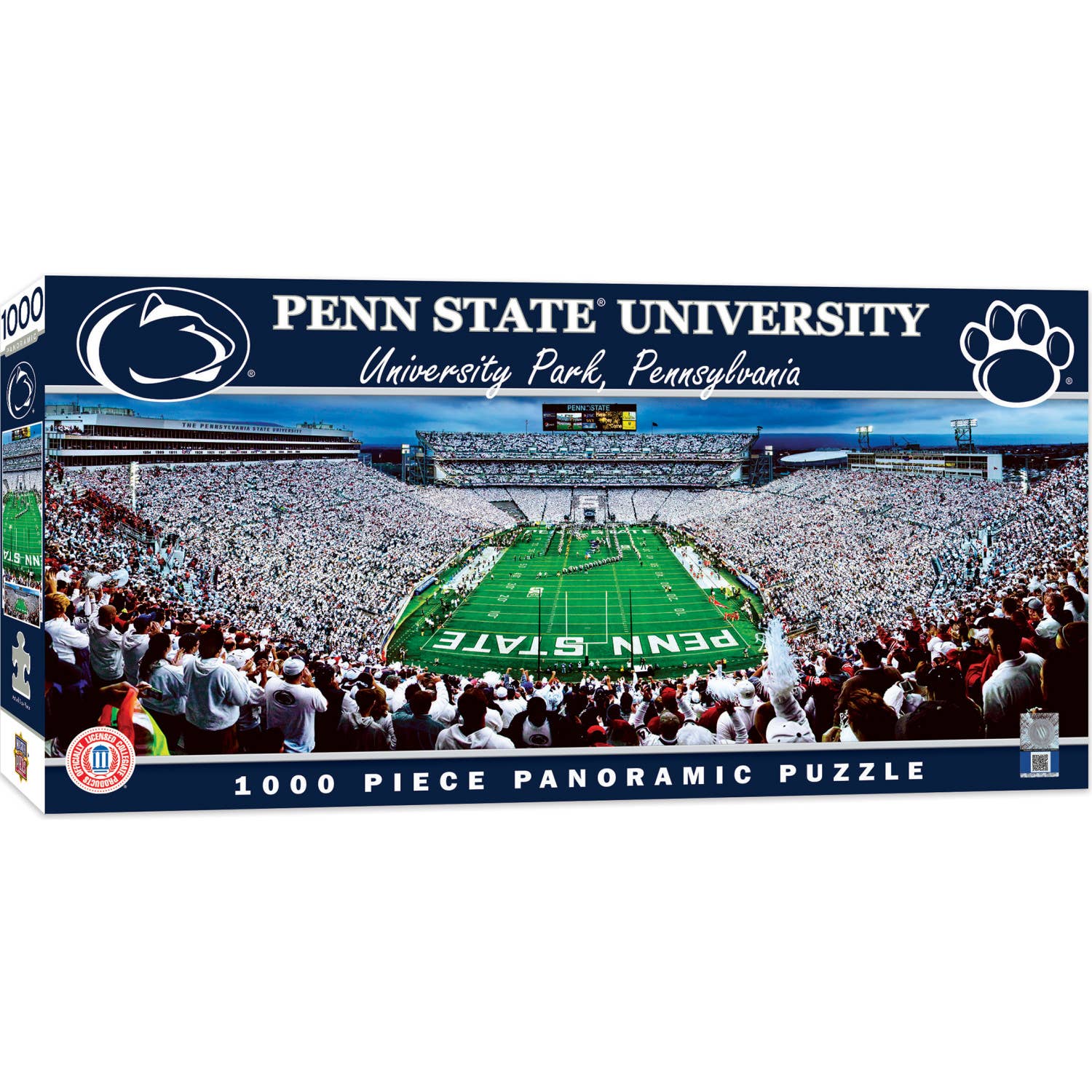 Masterpieces Puzzles - Wholesale Puzzle - Adult - Penn State - 1000 Piece Panoramic Puzzle - End View0