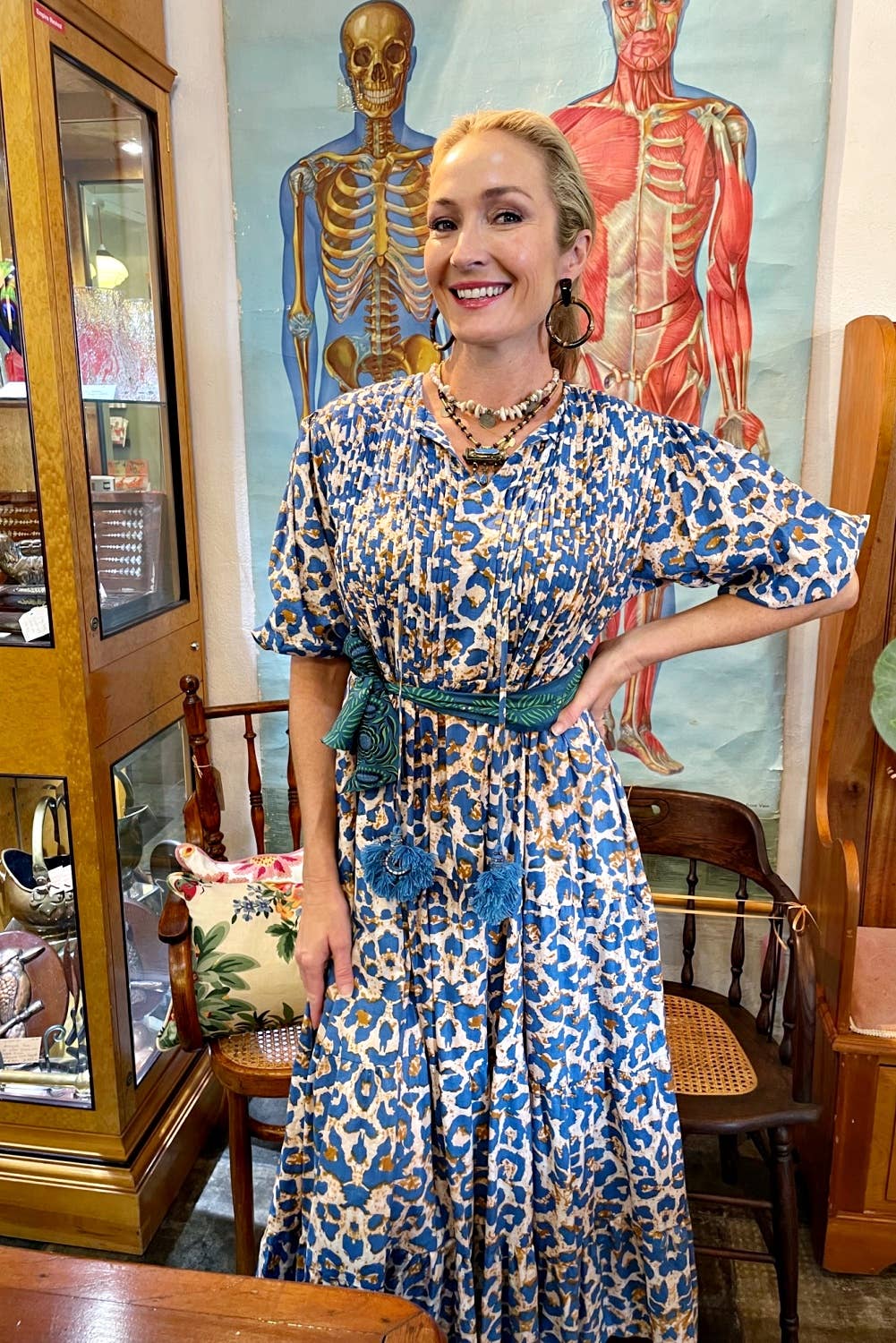 Roselle - Wholesale Dress – Women's - ROSELLE HALCYON DRESS BLUE LEO8