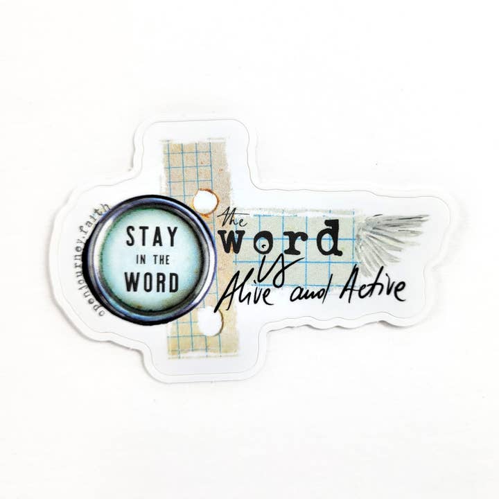 Restez dans la Parole - autocollant de foi pour la vente par Open Journey