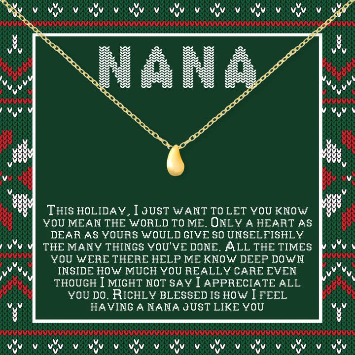 Weihnachtsgeschenk für Nana Halskette, mehrere Stile für den Großhandel von Dear Ava