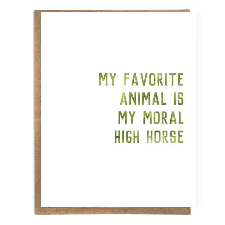 My Favorite Animal is My Moral High Horse; Sarcastic Funny for wholesale by A Zillion Dollars