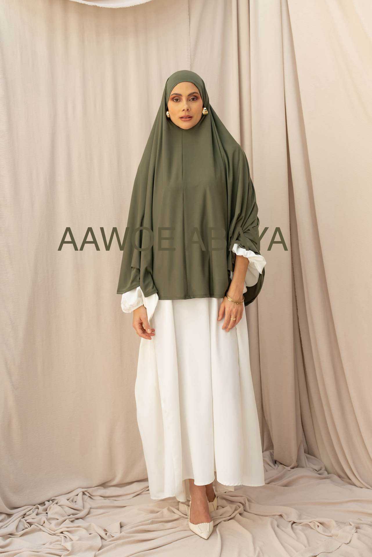 Aawoe Abaya - Wholesale Hijab - Dames - Elegante khimar met lange mouwen - 2418-KH43