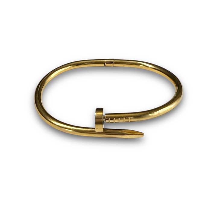 Gold Nailed It Bangle for wholesale by BLK Confetti