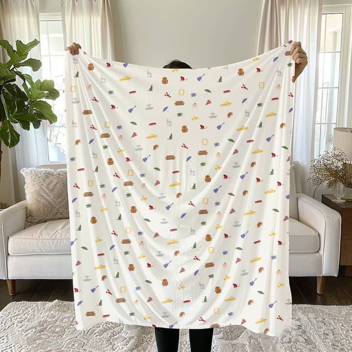 Friends Symbols 50"x60" Blanket | Microfiber Blanket for wholesale by Ashley Gail Creaties