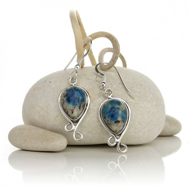 UniArt - Wholesale Dangle Earrings - Aine Silver and Gem Earrings0