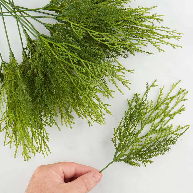 Factory Direct Craft - Wholesale Artificial Plant - 10" Weatherproof Artificial Cypress Pine Pick6