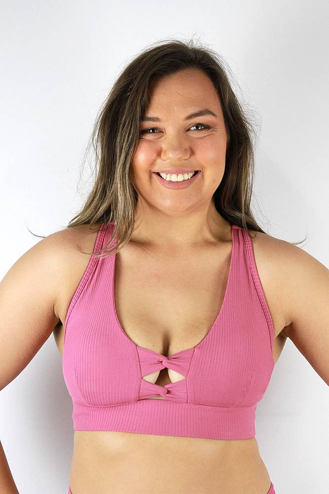 Sasha Sports Bra - Dusty Pink  for wholesale on Faire4