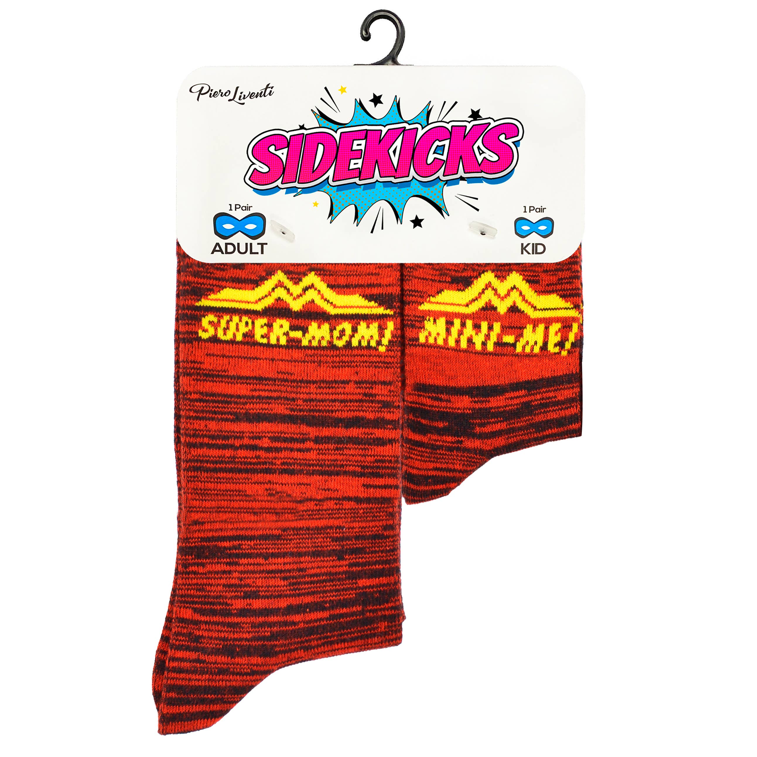 Boogie Toes - Vente Chaussettes – femme - Ensemble de 2 paires de chaussettes Sidekicks Mommy & Me Supermom2