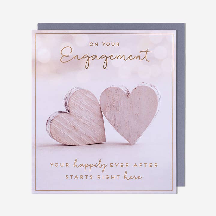Hearts Happily Ever After Engagement Card for wholesale by Pigment Productions Ltd
