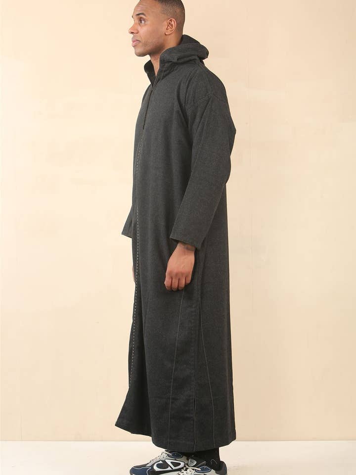 Infinity Leather (Upperclass Fashions Ltd) - Wholesale Robe - Men's - Men's Hooded Moroccan Thobe Djellaba Jubba Robe Eid